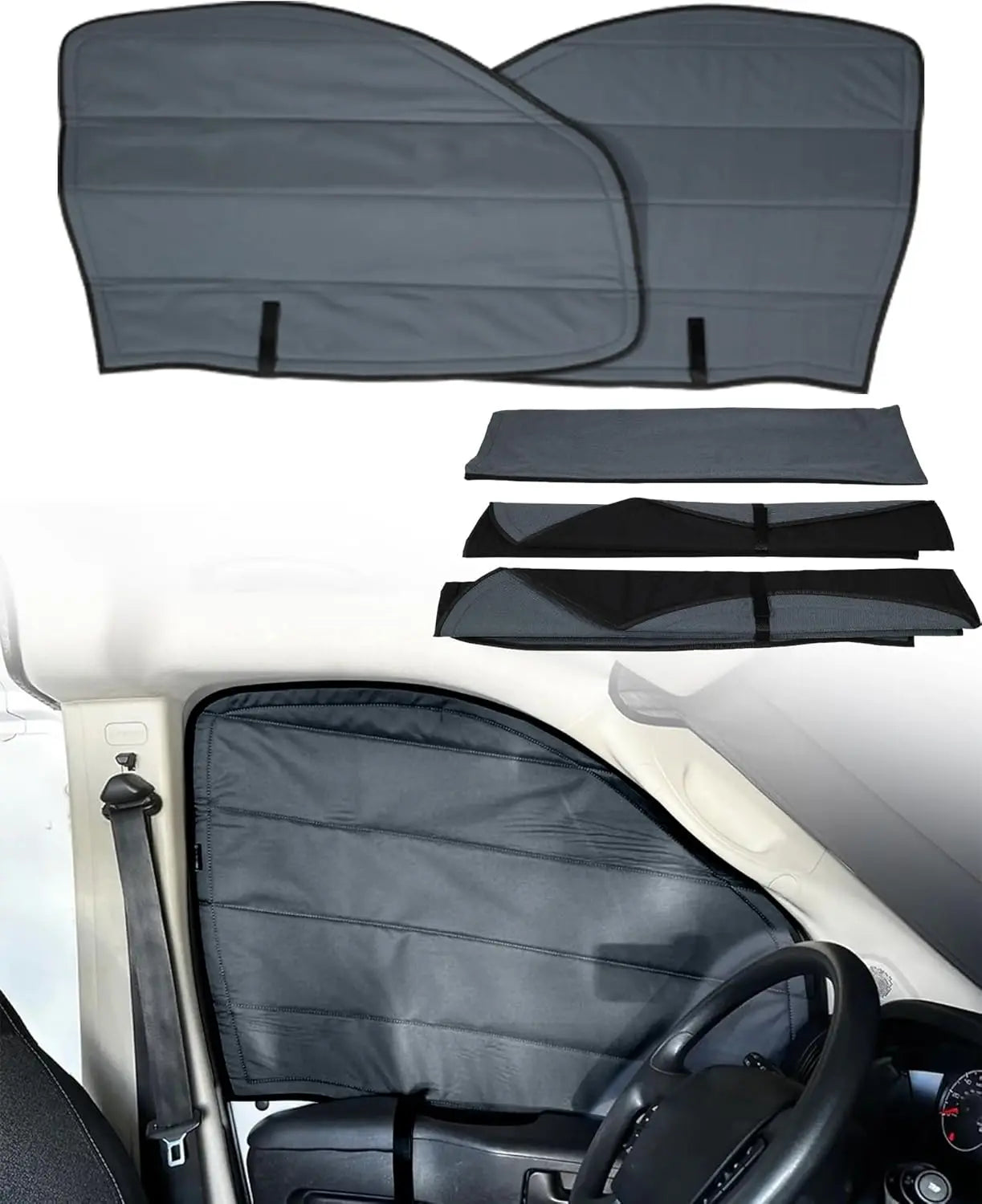 Magnetic Car Window Sun Shade - installed on car window